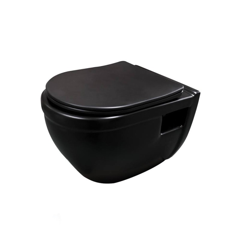 WC SUSPENDIDO NEGRO MATE 363X532X392MM