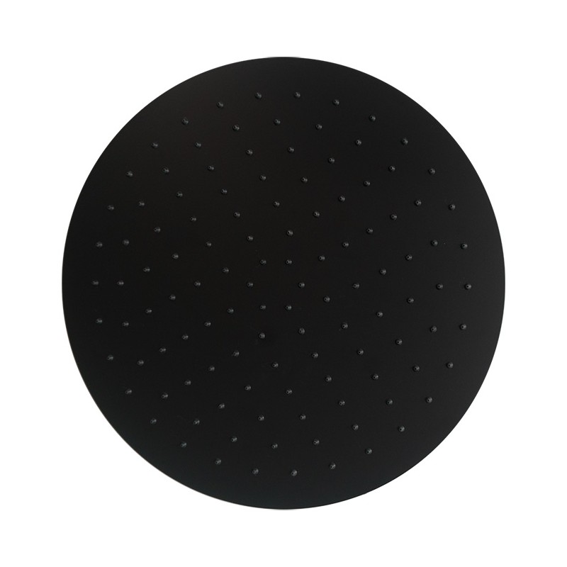 REGADERA DE LLUVIA REDONDA 40CM NEGRO MA